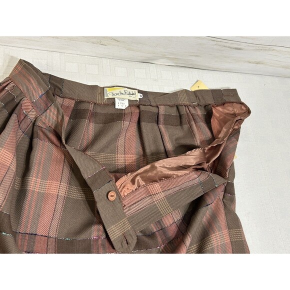 VINTAGE NWT! New Diane Von Furstenberg 12 Womens Long Pleated Plaid A-LINE Skirt - Picture 13 of 16